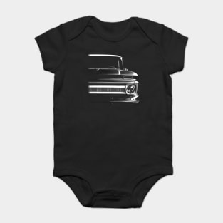 1965 chevrolet suburban panel - black shirt Baby Bodysuit